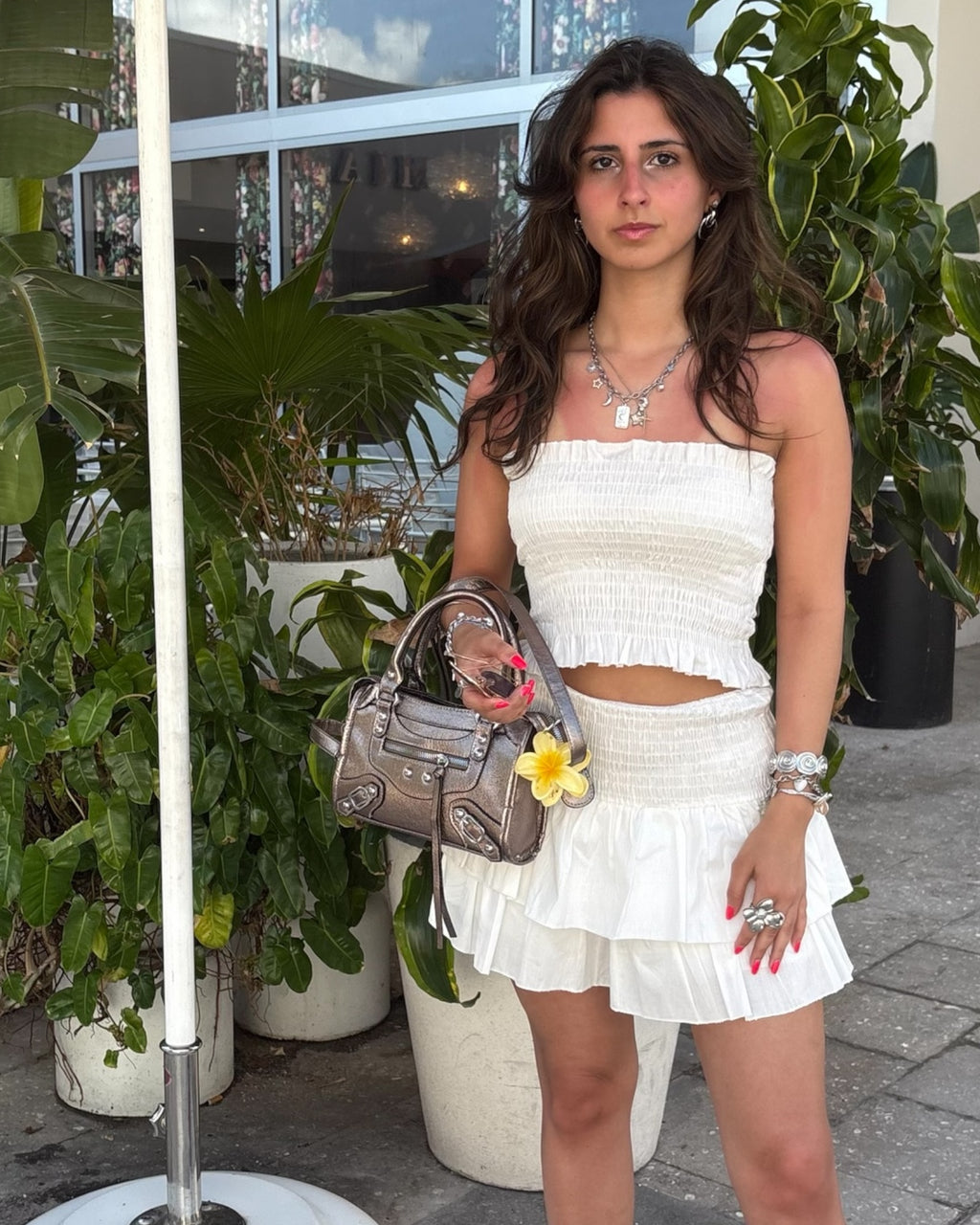 Jupe short SMTZ blanche