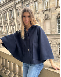 Veste poncho navy