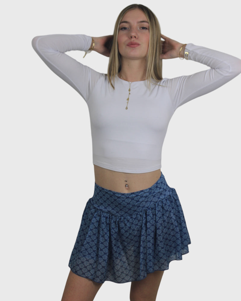 Jupe short "INAYA" bleu