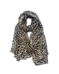 Foulard léopard lurex