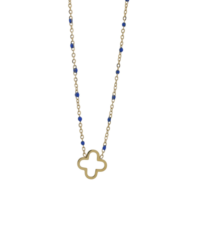 Collier TREFLY bleu