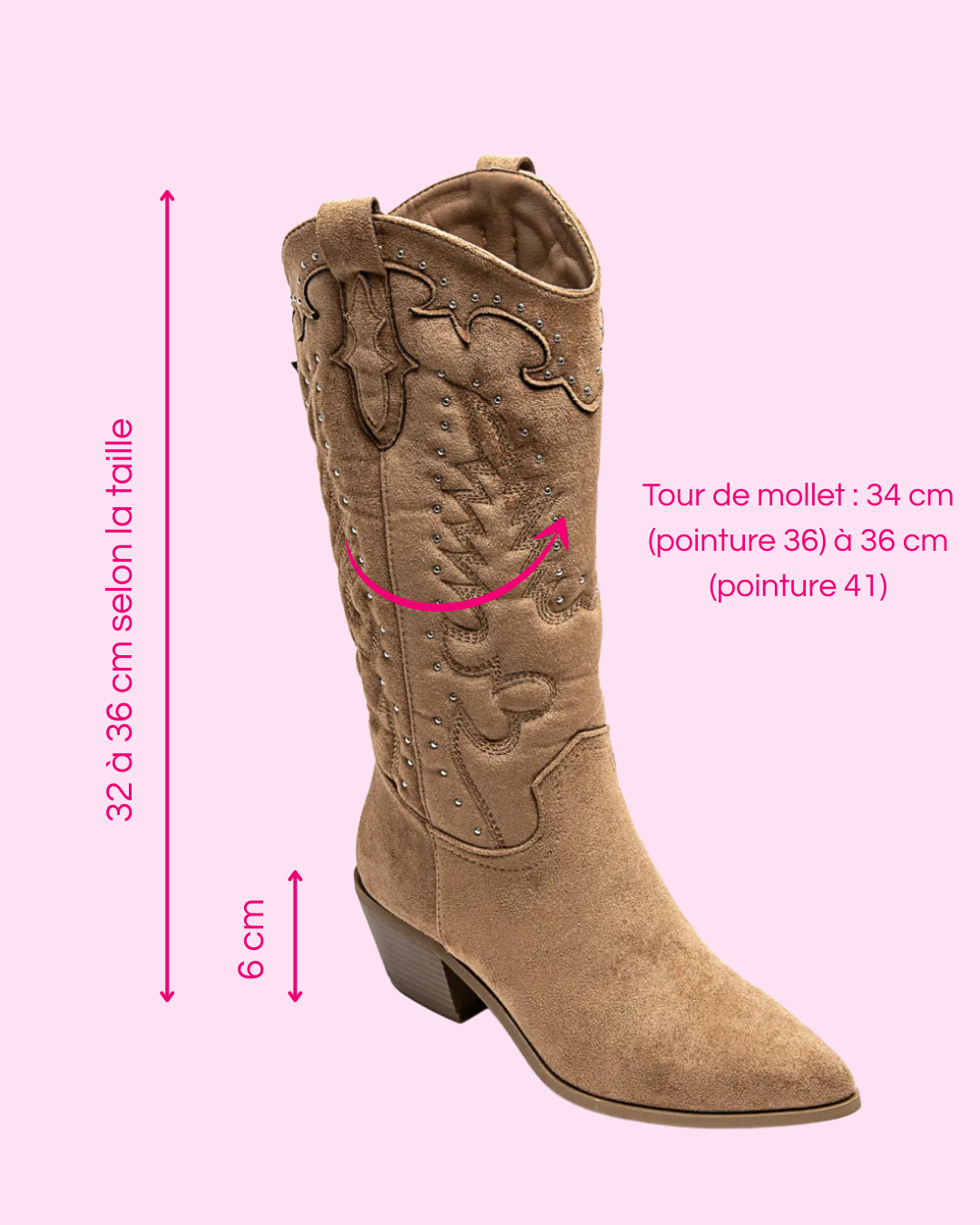 Santiags ZORA camel